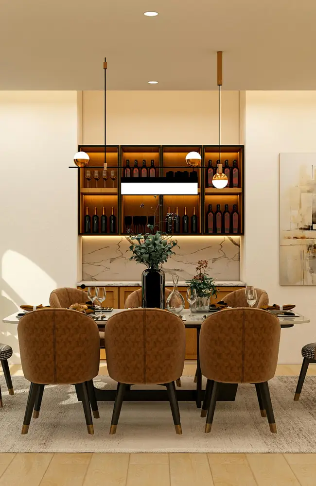 living & dining areas cleaning